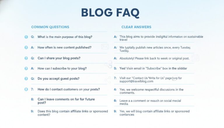 Common questions and clear answers for blog